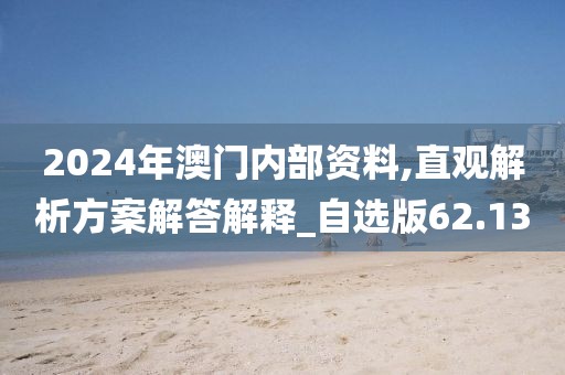 2024年澳门内部资料,直观解析方案解答解释_自选版62.13