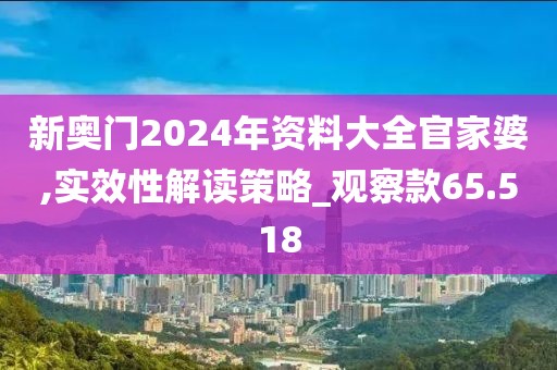 新奥门2024年资料大全官家婆,实效性解读策略_观察款65.518