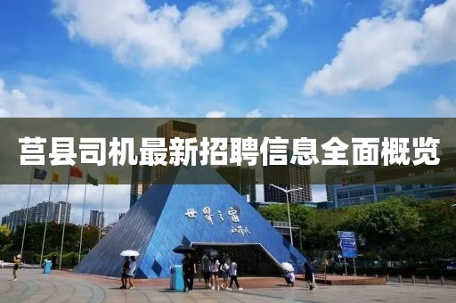 莒县司机最新招聘信息全面概览