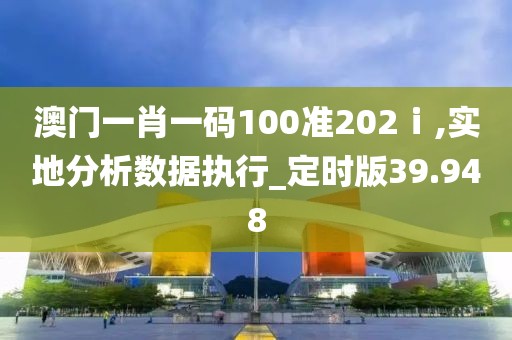 澳门一肖一码100准202ⅰ,实地分析数据执行_定时版39.948