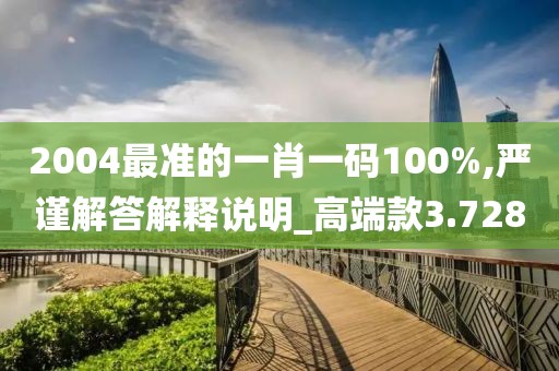 2004最准的一肖一码100%,严谨解答解释说明_高端款3.728