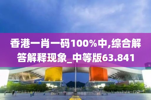 香港一肖一码100%中,综合解答解释现象_中等版63.841
