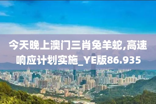 今天晚上澳门三肖兔羊蛇,高速响应计划实施_YE版86.935