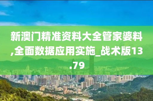 新澳门精准资料大全管家婆料,全面数据应用实施_战术版13.79