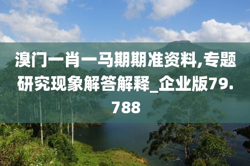 溴门一肖一马期期准资料,专题研究现象解答解释_企业版79.788