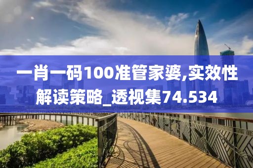 一肖一码100准管家婆,实效性解读策略_透视集74.534