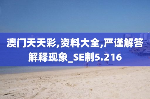 澳门天天彩,资料大全,严谨解答解释现象_SE制5.216