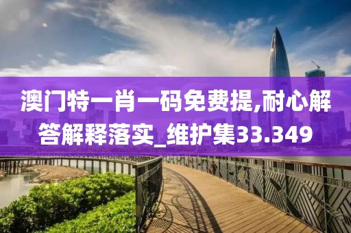 澳门特一肖一码免费提,耐心解答解释落实_维护集33.349
