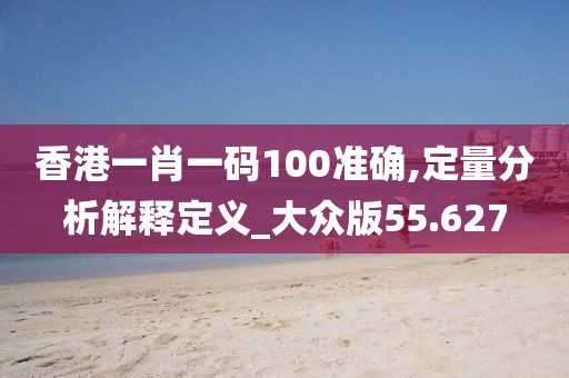 香港一肖一码100准确,定量分析解释定义_大众版55.627