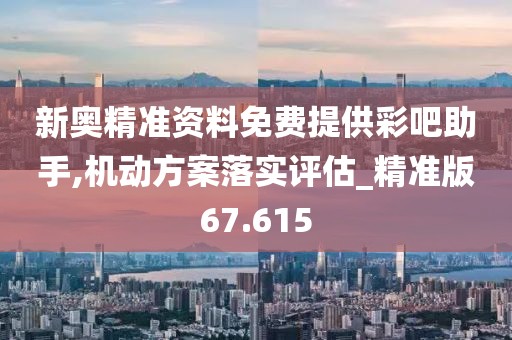新奥精准资料免费提供彩吧助手,机动方案落实评估_精准版67.615