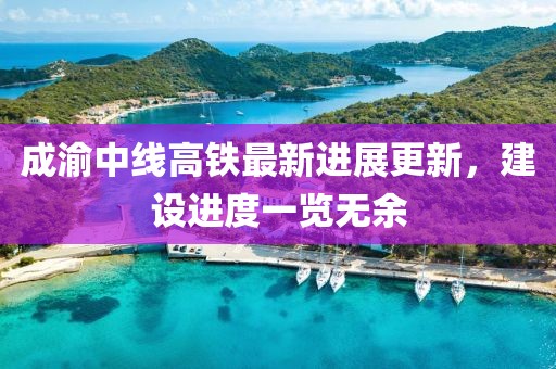 成渝中线高铁最新进展更新，建设进度一览无余