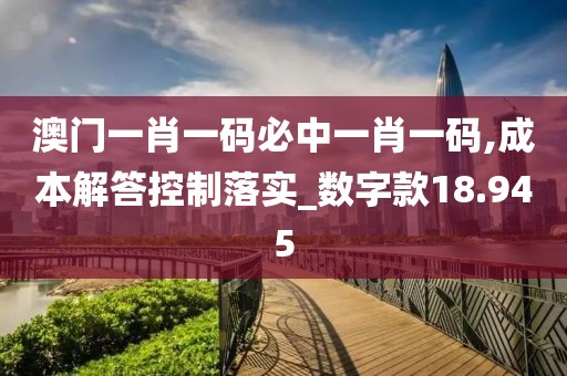 澳门一肖一码必中一肖一码,成本解答控制落实_数字款18.945