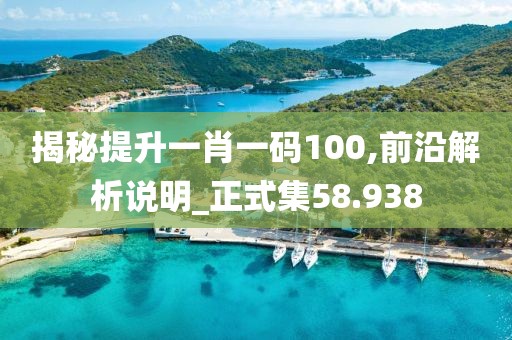 揭秘提升一肖一码100,前沿解析说明_正式集58.938