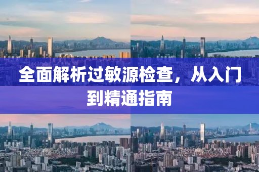 全面解析过敏源检查，从入门到精通指南