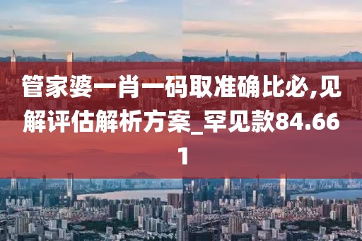 管家婆一肖一码取准确比必,见解评估解析方案_罕见款84.661