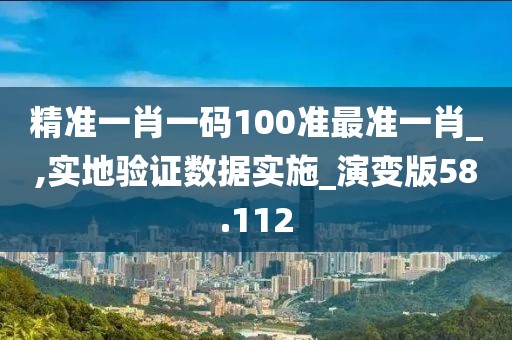 精准一肖一码100准最准一肖_,实地验证数据实施_演变版58.112