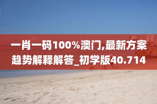 一肖一码100%澳门,最新方案趋势解释解答_初学版40.714