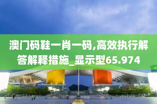 澳门码鞋一肖一码,高效执行解答解释措施_显示型65.974
