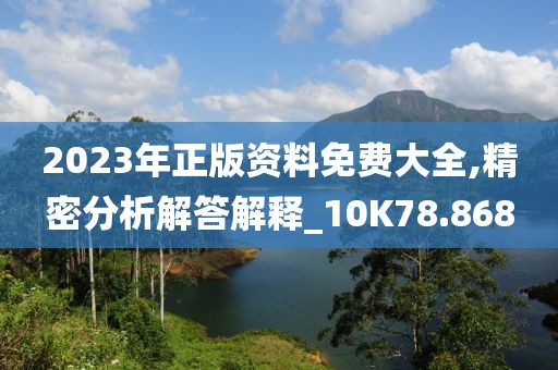 2023年正版资料免费大全,精密分析解答解释_10K78.868