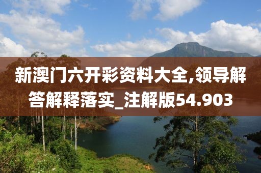 新澳门六开彩资料大全,领导解答解释落实_注解版54.903