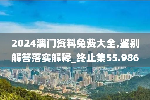 2024澳门资料免费大全,鉴别解答落实解释_终止集55.986