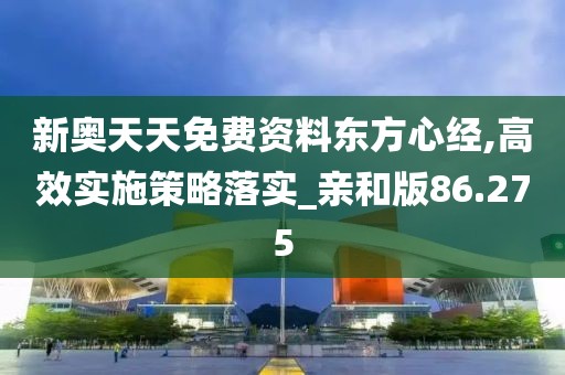 新奥天天免费资料东方心经,高效实施策略落实_亲和版86.275