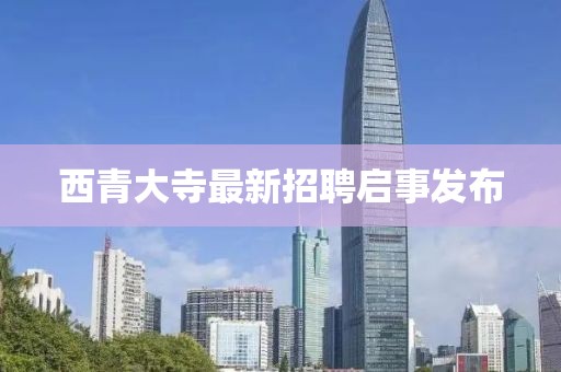西青大寺最新招聘启事发布