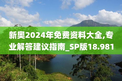 新奥2024年免费资料大全,专业解答建议指南_SP版18.981