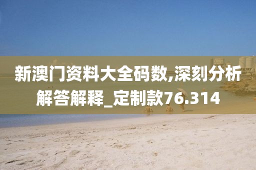 新澳门资料大全码数,深刻分析解答解释_定制款76.314