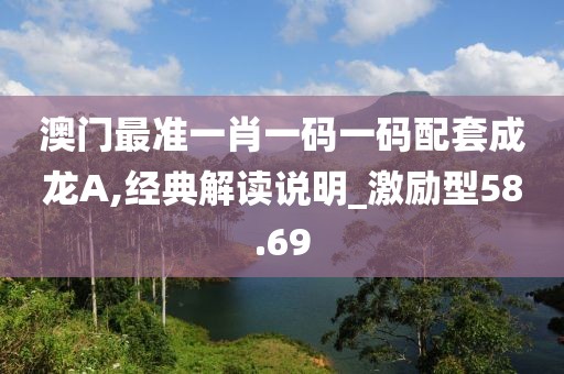 澳门最准一肖一码一码配套成龙A,经典解读说明_激励型58.69