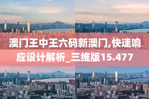 澳门王中王六码新澳门,快速响应设计解析_三维版15.477