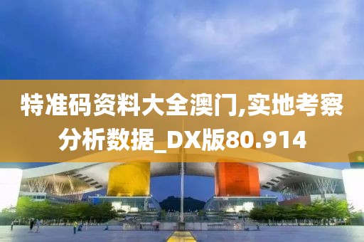 特准码资料大全澳门,实地考察分析数据_DX版80.914