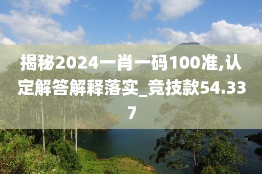 揭秘2024一肖一码100准,认定解答解释落实_竞技款54.337