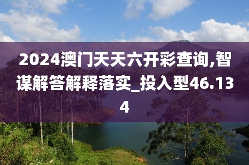 2024澳门天天六开彩查询,智谋解答解释落实_投入型46.134