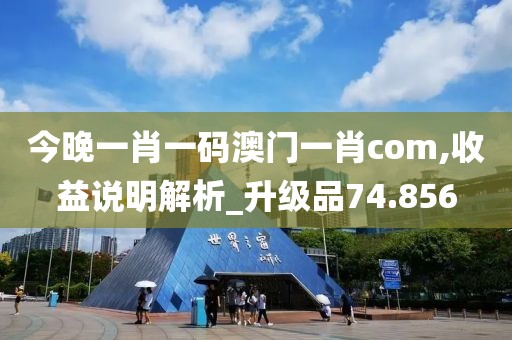 今晚一肖一码澳门一肖com,收益说明解析_升级品74.856
