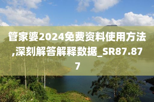 管家婆2024免费资料使用方法,深刻解答解释数据_SR87.877