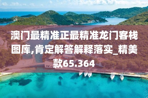 澳门最精准正最精准龙门客栈图库,肯定解答解释落实_精美款65.364