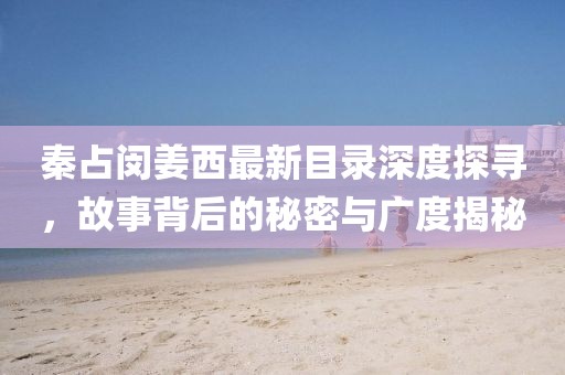 秦占闵姜西最新目录深度探寻，故事背后的秘密与广度揭秘