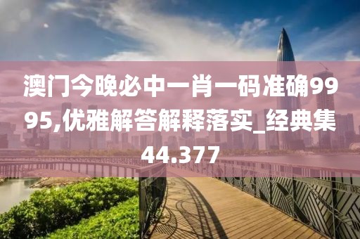 澳门今晚必中一肖一码准确9995,优雅解答解释落实_经典集44.377