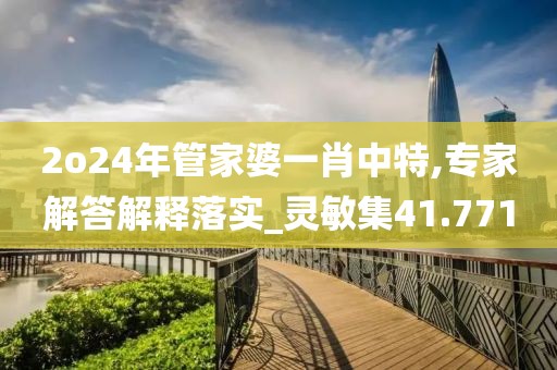2o24年管家婆一肖中特,专家解答解释落实_灵敏集41.771