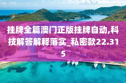 挂牌全篇澳门正版挂牌自动,科技解答解释落实_私密款22.315