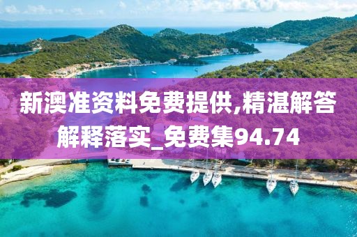 新澳准资料免费提供,精湛解答解释落实_免费集94.74