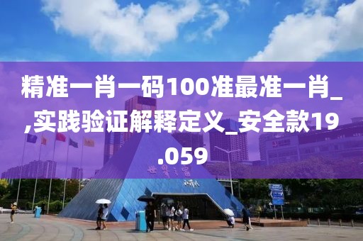 精准一肖一码100准最准一肖_,实践验证解释定义_安全款19.059