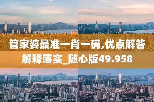 管家婆最准一肖一码,优点解答解释落实_随心版49.958