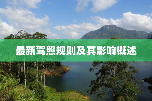 最新驾照规则及其影响概述
