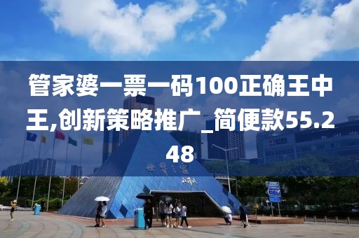 管家婆一票一码100正确王中王,创新策略推广_简便款55.248