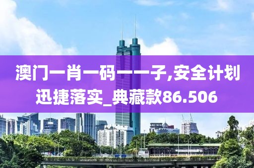澳门一肖一码一一子,安全计划迅捷落实_典藏款86.506