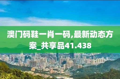 澳门码鞋一肖一码,最新动态方案_共享品41.438