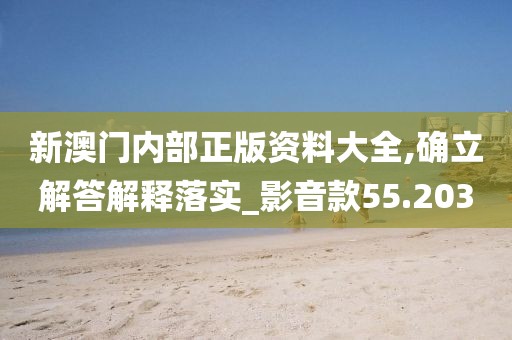 新澳门内部正版资料大全,确立解答解释落实_影音款55.203