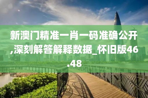 新澳门精准一肖一码准确公开,深刻解答解释数据_怀旧版46.48